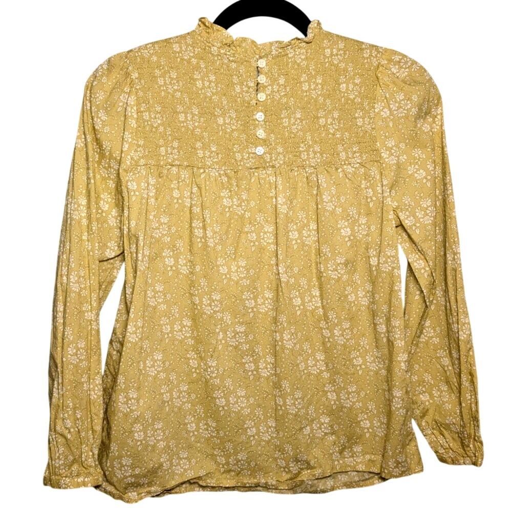 J. Crew Women's Liberty Fabric Vintage Yellow Floral Blouse Size XS - Picture 2 of 14